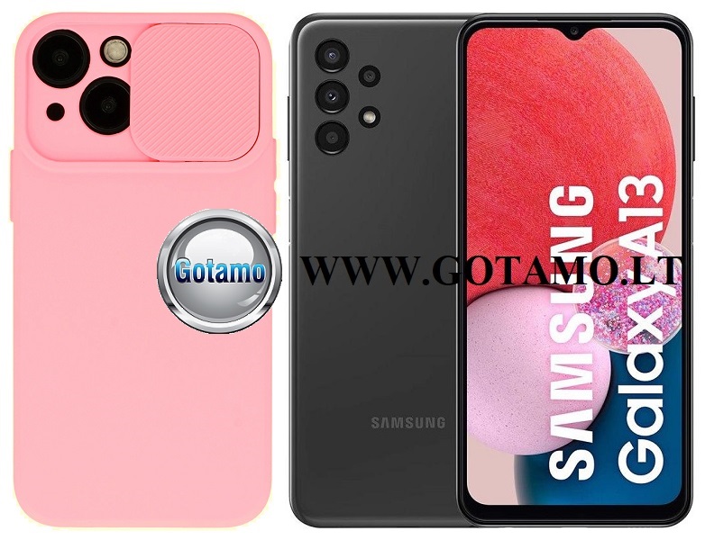B-Private dėklas Samsung Galaxy A13 mobiliajam rožinės spalvos