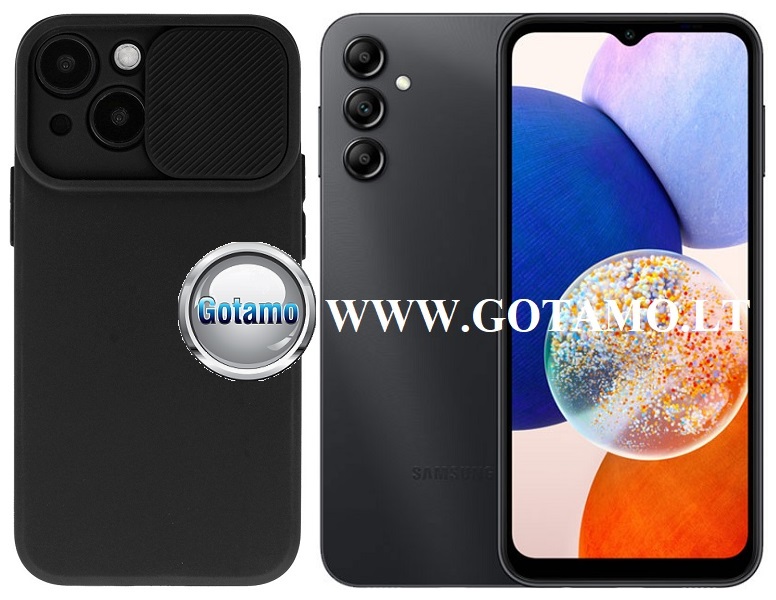 B-Private dėklas Samsung Galaxy A14 5G juodos spalvos