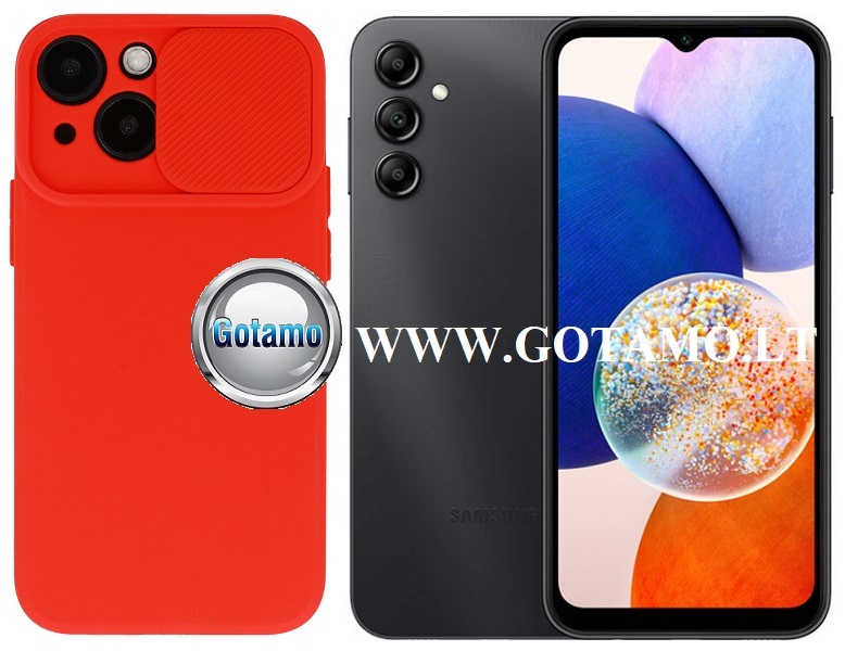 B-Private dėklas Samsung Galaxy A14 5G raudonos spalvos