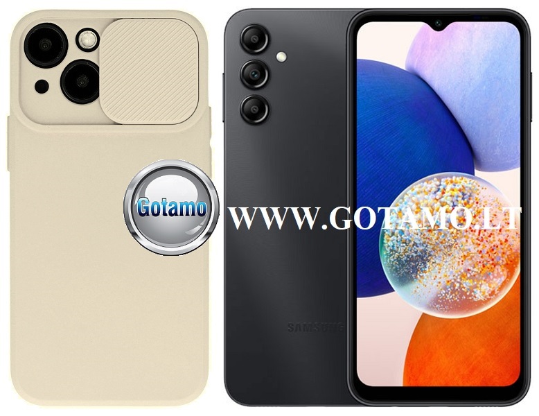 B-Private dėklas Samsung Galaxy A14 5G smėlio spalvos
