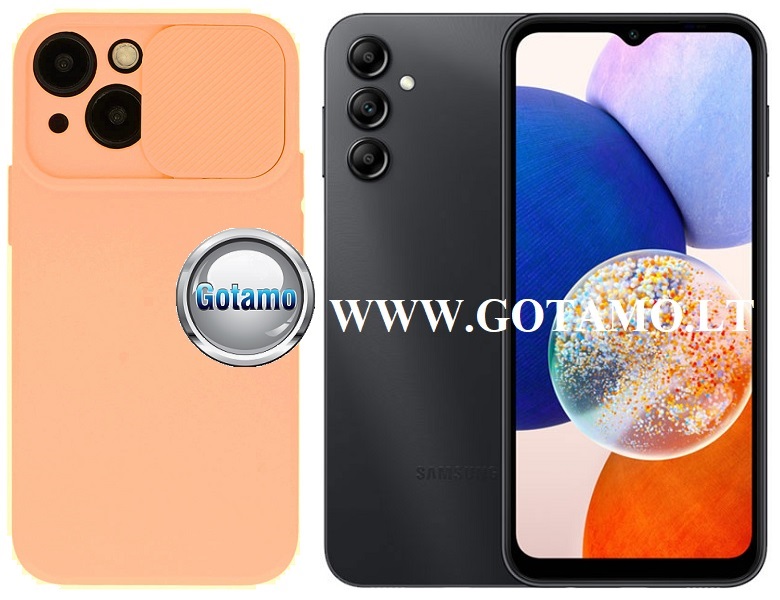 B-Private dėklas Samsung Galaxy A14 5G oranžinės spalvos