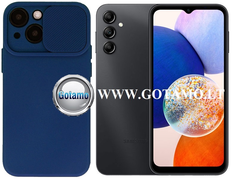 B-Private dėklas Samsung Galaxy A14 5G mėlynos spalvos