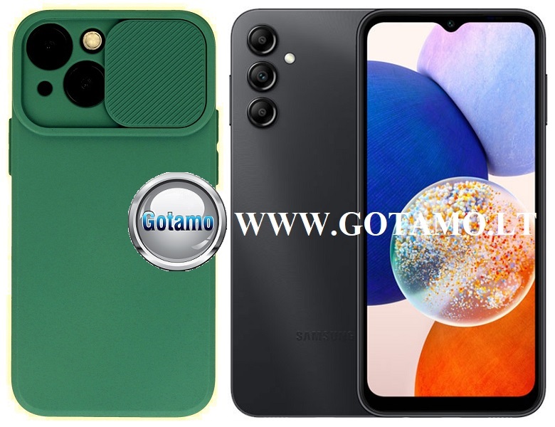 B-Private dėklas Samsung Galaxy A14 5G žalios spalvos