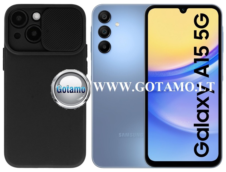 B-Private dėklas Samsung Galaxy A15 5G juodos spalvos