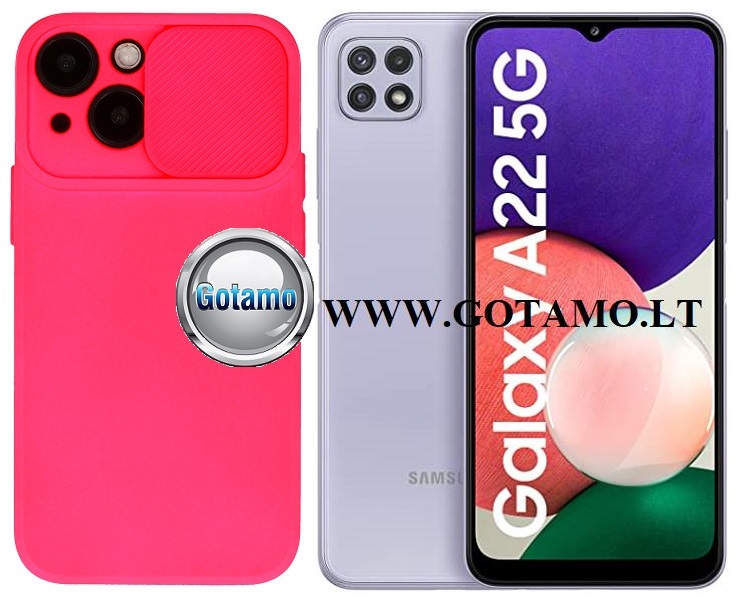 B-Private dėklas Samsung Galaxy A22 5G mobiliajam rožinės spalvos