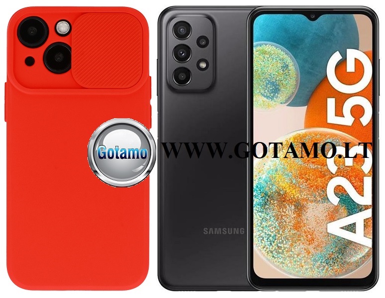 B-Private dėklas Samsung Galaxy A23 5G raudonos spalvos