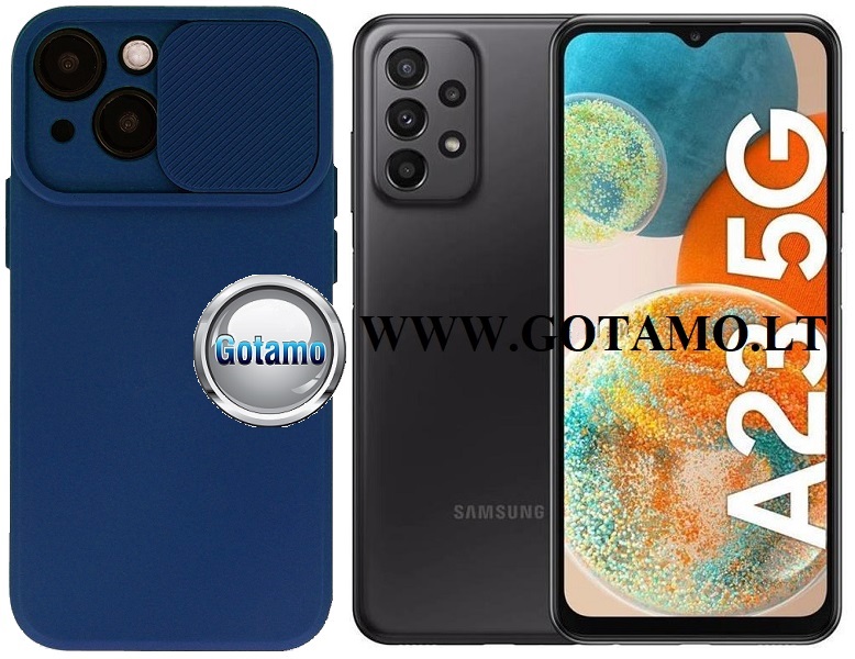 B-Private dėklas Samsung Galaxy A23 5G mėlynos spalvos