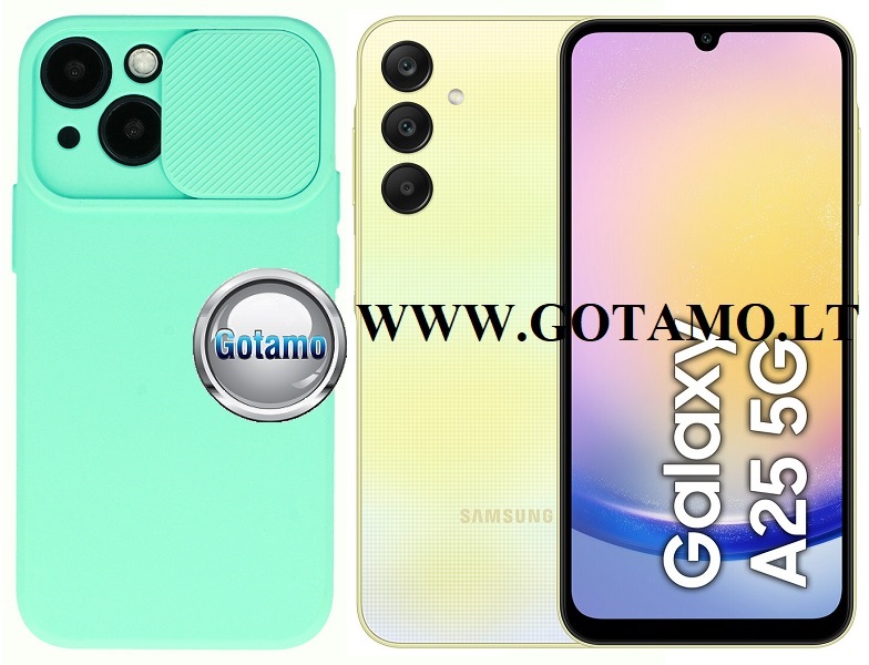 B-Private dėklas Samsung Galaxy A25 mobiliajam mėtinės spalvos