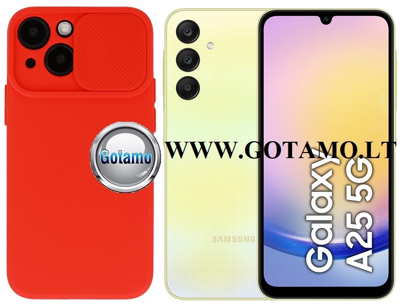 B-Private dėklas Samsung Galaxy A25 mobiliajam raudonos spalvos