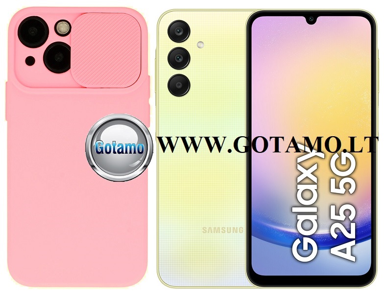B-Private dėklas Samsung Galaxy A25 mobiliajam rožinės spalvos