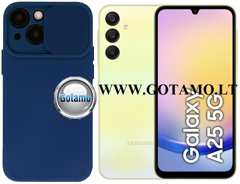 B-Private dėklas Samsung Galaxy A25 mobiliajam mėlynos spalvos
