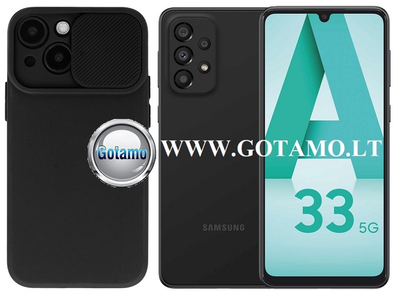 B-Private dėklas Samsung Galaxy A33 5G mobiliajam juodos spalvos