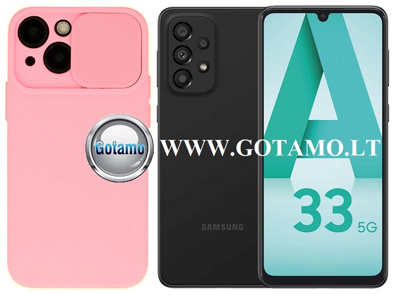 B-Private dėklas Samsung Galaxy A33 5G mobiliajam rožinės spalvos
