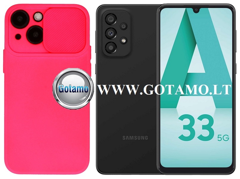 B-Private dėklas Samsung Galaxy A33 5G mobiliajam rožinės spalvos