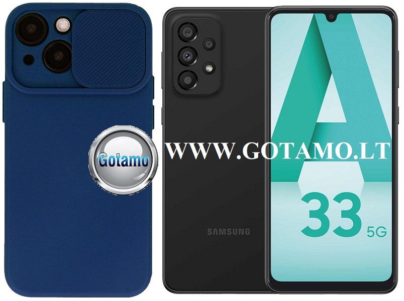 B-Private dėklas Samsung Galaxy A33 5G mobiliajam mėlynos spalvos