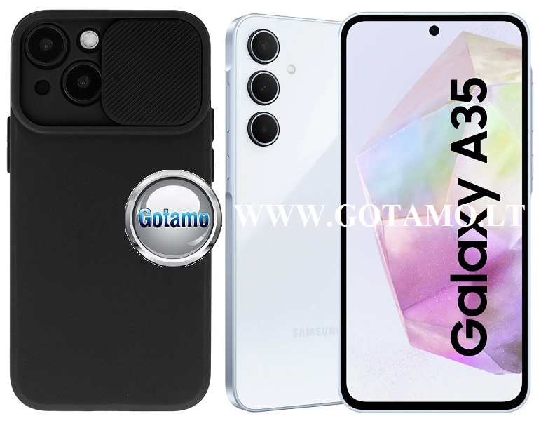 B-Private dėklas Samsung Galaxy A35 mobiliajam juodos spalvos