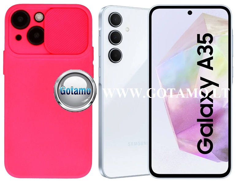 B-Private dėklas Samsung Galaxy A35 mobiliajam rožinės spalvos