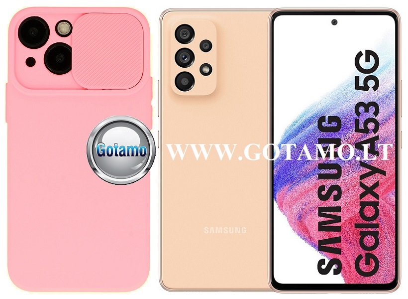 B-Private dėklas Samsung Galaxy A53 5G mobiliajam rožinės spalvos