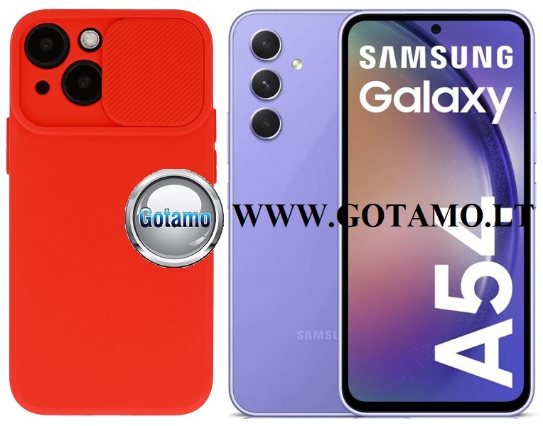 B-Private dėklas Samsung Galaxy A54 mobiliajam raudonos spalvos