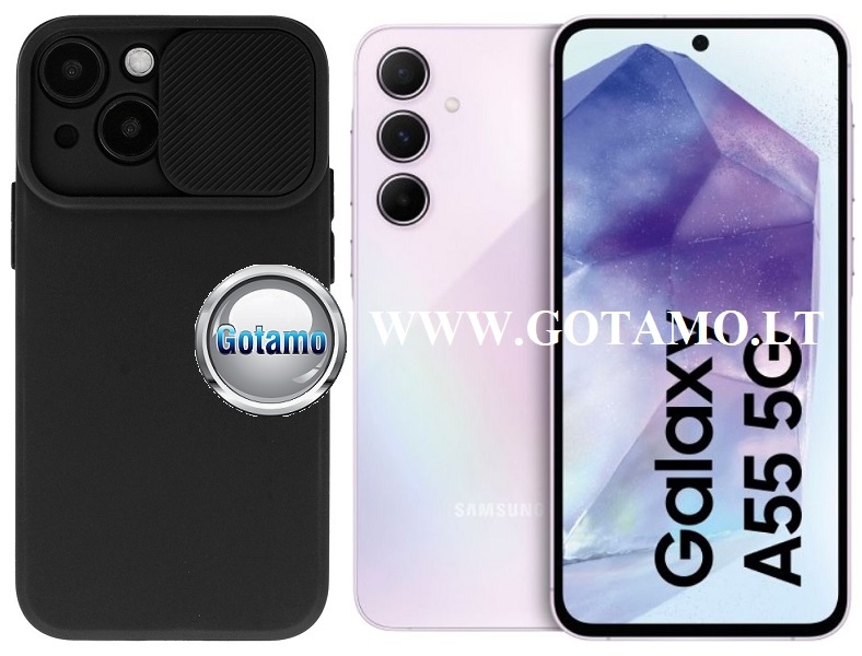 B-Private dėklas Samsung Galaxy A55 mobiliajam juodos spalvos