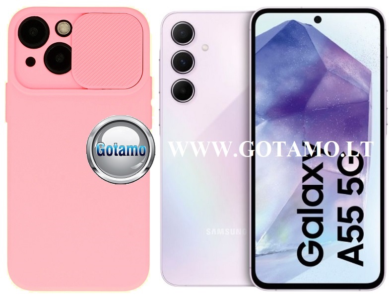 B-Private dėklas Samsung Galaxy A55 mobiliajam rožinės spalvos