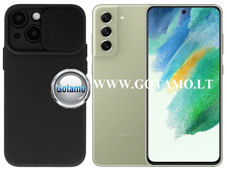 B-Private dėklas Samsung Galaxy S21 FE 5G mobiliajam juodos spalvos