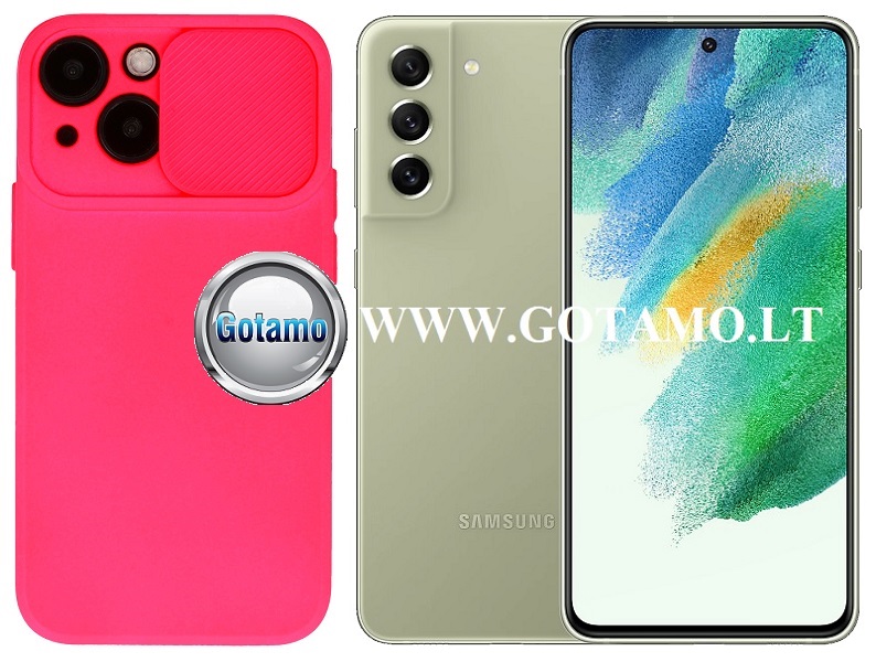 B-Private dėklas Samsung Galaxy S21 FE 5G mobiliajam rožinės spalvos