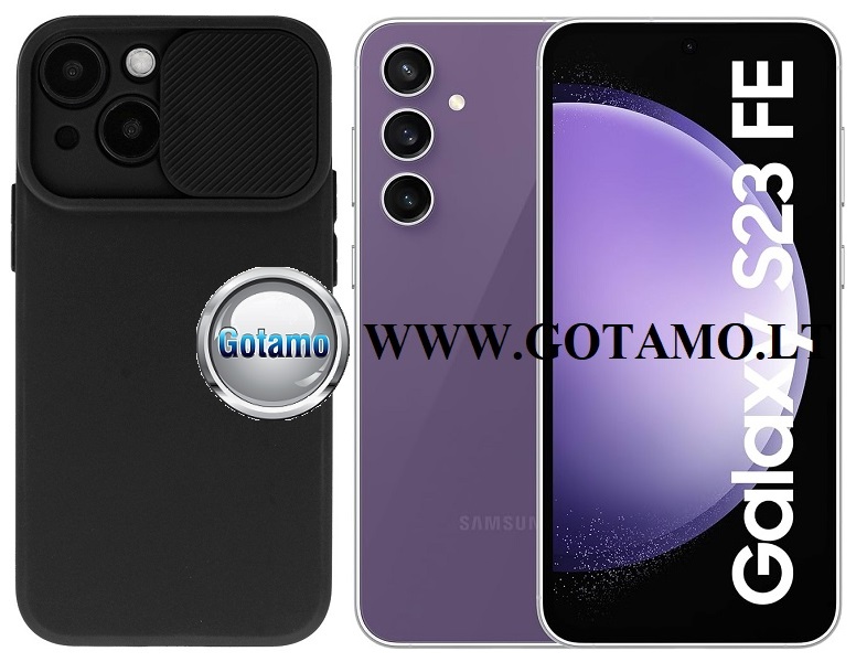 B-Private dėklas Samsung Galaxy S23 FE mobiliajam juodos spalvos