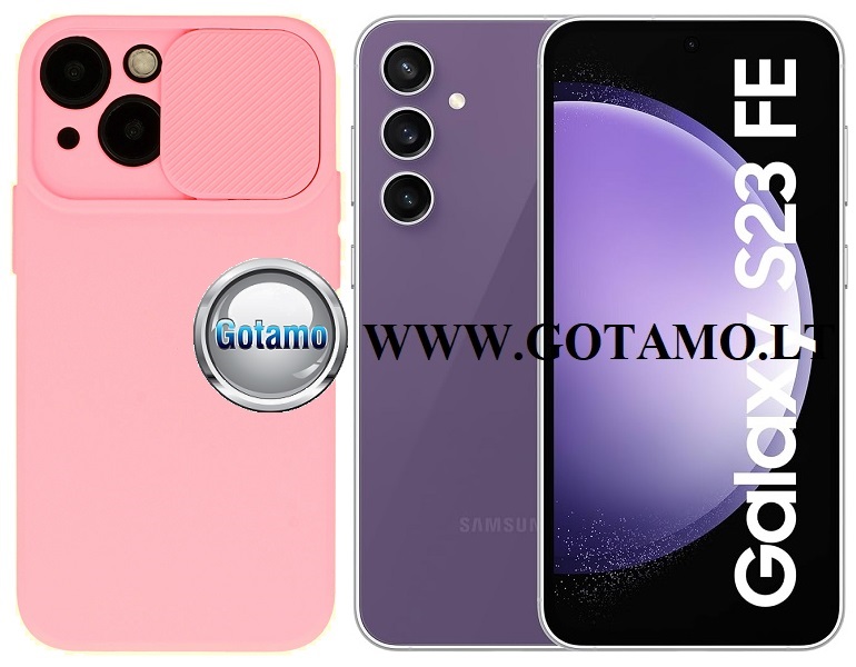 B-Private dėklas Samsung Galaxy S23 FE mobiliajam rožinės spalvos