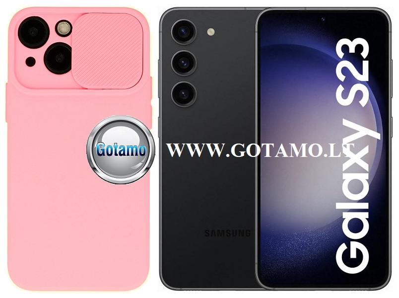B-Private dėklas Samsung Galaxy S23 mobiliajam rožinės spalvos