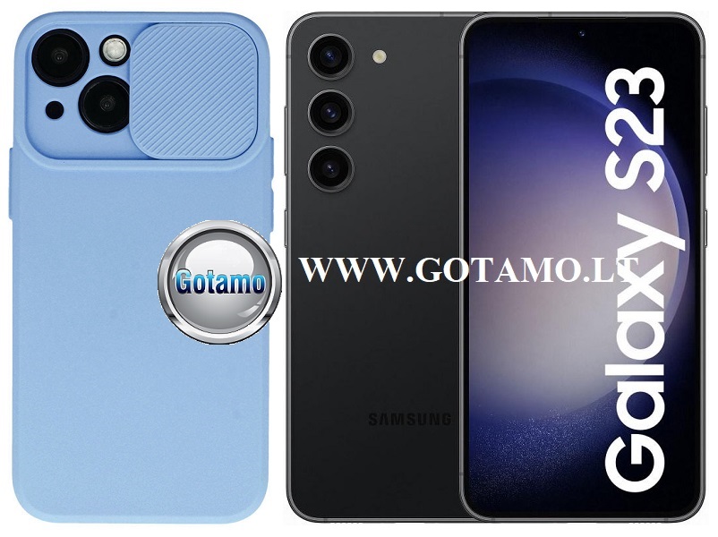 B-Private dėklas Samsung Galaxy S23 mobiliajam mėlynos spalvos