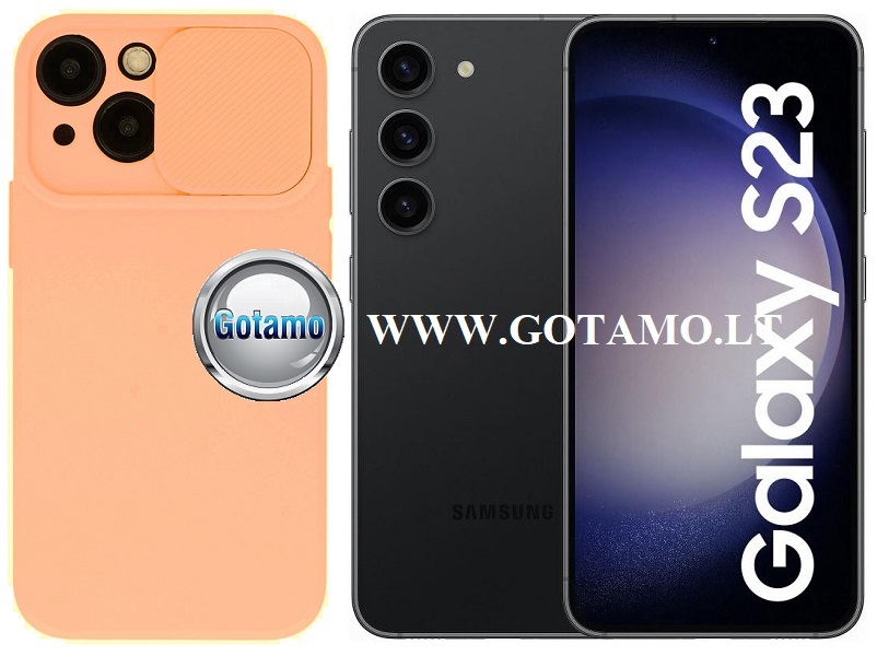 B-Private dėklas Samsung Galaxy S23 mobiliajam oranžinės spalvos