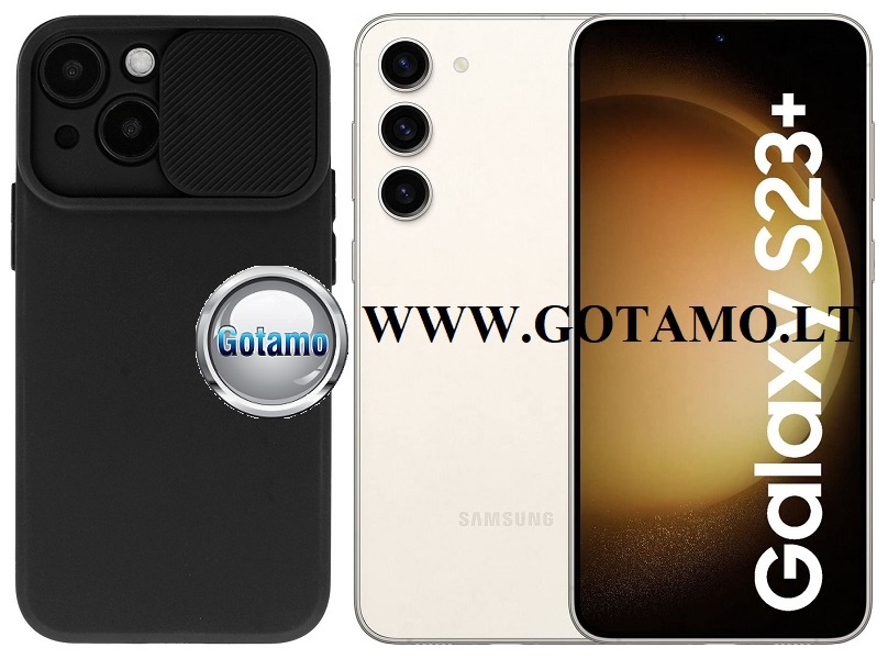 B-Private dėklas Samsung Galaxy S23+ (S23 Plus) mobiliajam juodos spalvos