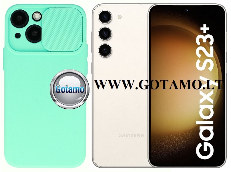 B-Private dėklas Samsung Galaxy S23+ (S23 Plus) mobiliajam mėtinės spalvos