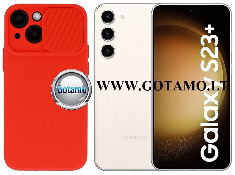 B-Private dėklas Samsung Galaxy S23+ (S23 Plus) mobiliajam raudonos spalvos