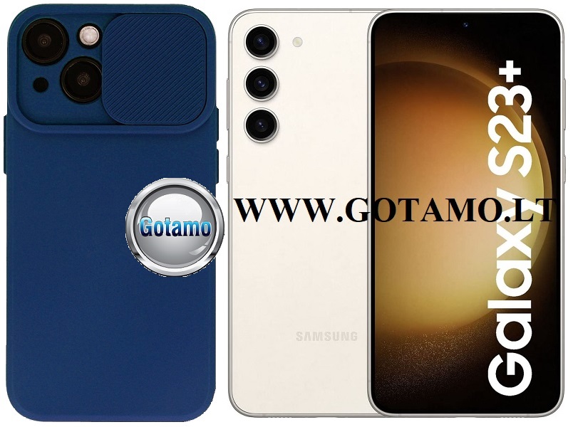 B-Private dėklas Samsung Galaxy S23+ (S23 Plus) mobiliajam mėlynos spalvos