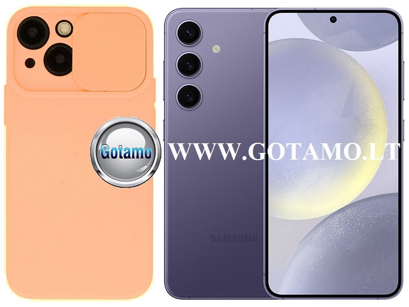 B-Private dėklas Samsung Galaxy S24 mobiliajam oranžinės spalvos