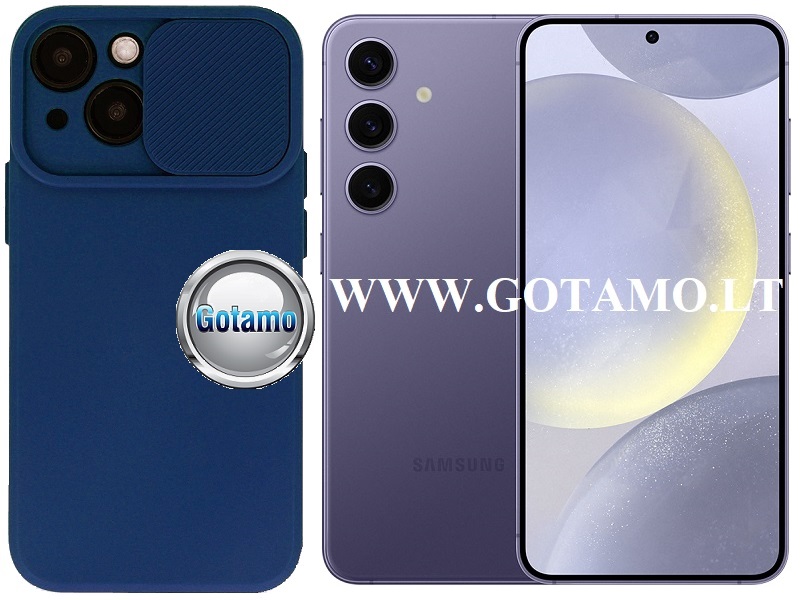 B-Private dėklas Samsung Galaxy S24 mobiliajam mėlynos spalvos