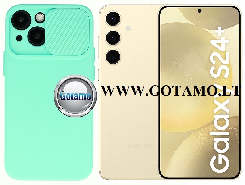 B-Private dėklas Samsung Galaxy S24+ (S24 Plus) mobiliajam mėtinės spalvos
