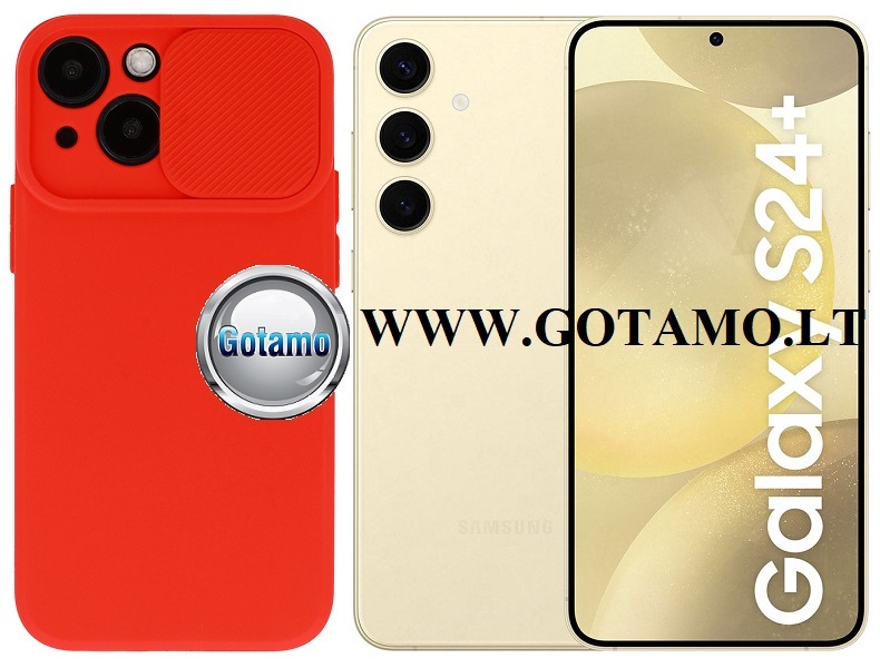 B-Private dėklas Samsung Galaxy S24+ (S24 Plus) mobiliajam raudonos spalvos