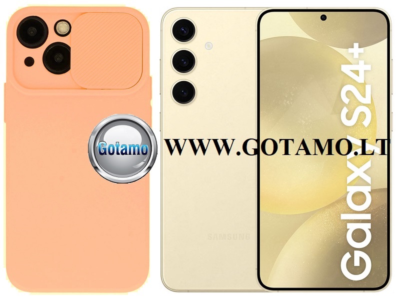 B-Private dėklas Samsung Galaxy S24+ (S24 Plus) mobiliajam oranžinės spalvos