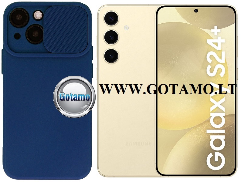 B-Private dėklas Samsung Galaxy S24+ (S24 Plus) mobiliajam mėlynos spalvos
