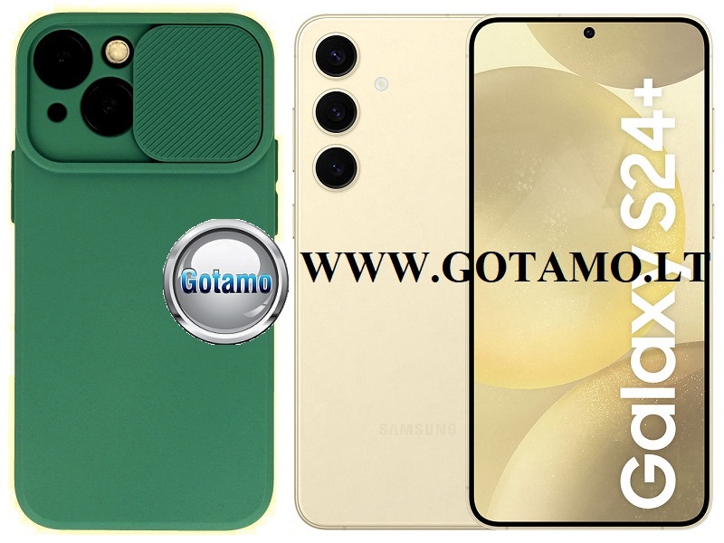 B-Private dėklas Samsung Galaxy S24+ (S24 Plus) mobiliajam žalios spalvos