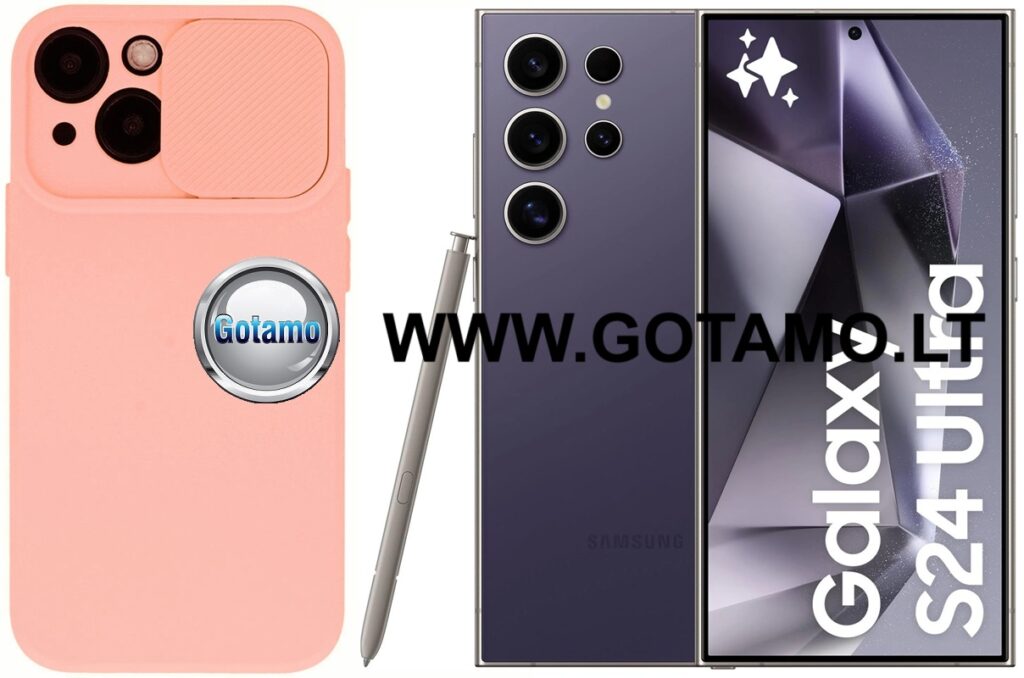 B-Private dėklas Samsung Galaxy S24 Ultra mobiliajam oranžinės spalvos