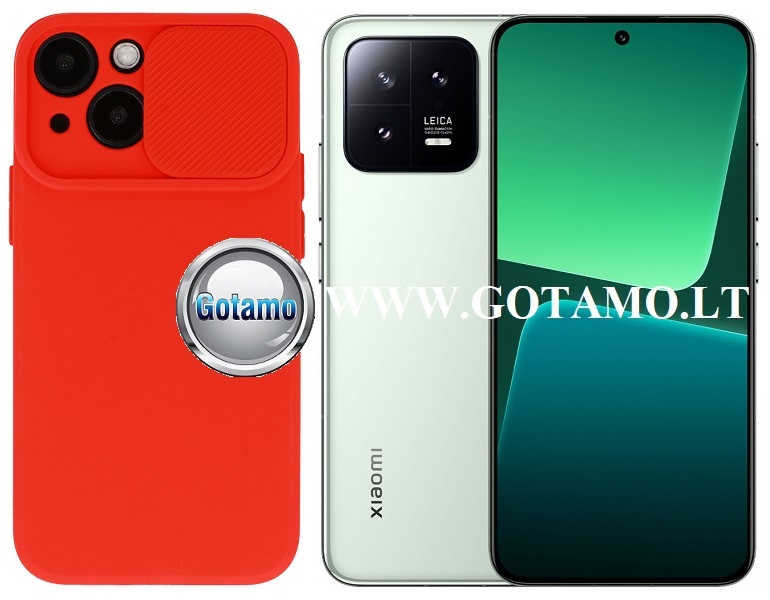 B-Private dėklas nugarėlė Xiaomi 13 mobiliajam telefonui raudonos spalvos