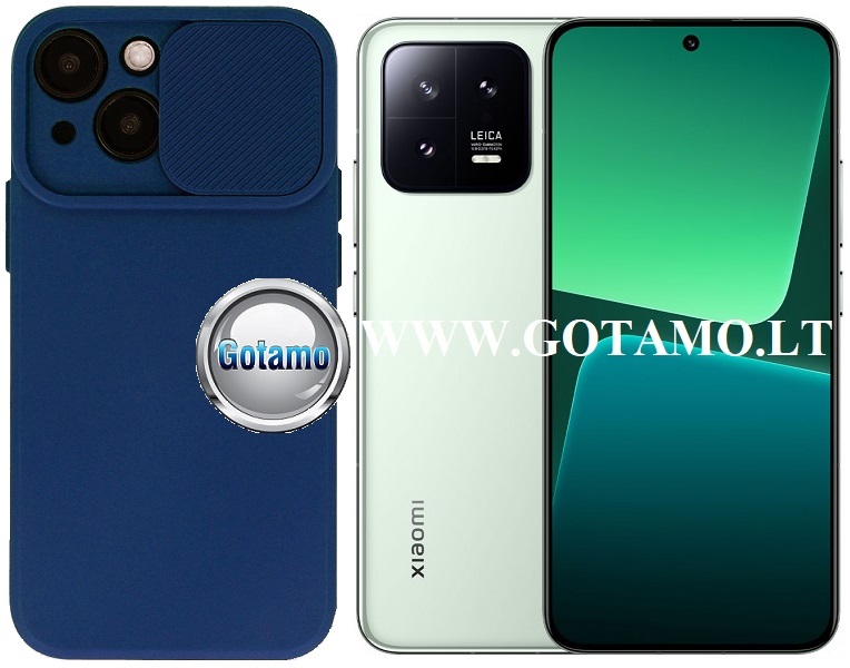 B-Private dėklas nugarėlė Xiaomi 13 mobiliajam telefonui tamsiai mėlynos spalvos