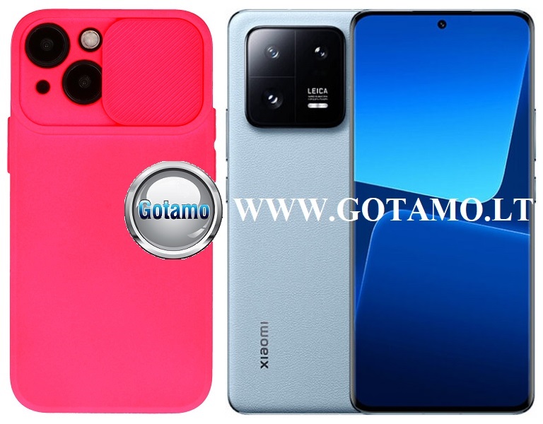 B-Private dėklas nugarėlė Xiaomi 13 Pro mobiliajam telefonui ryškiai rožinės spalvos