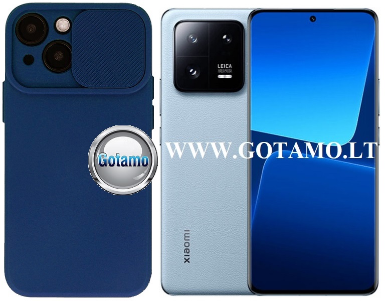 B-Private dėklas nugarėlė Xiaomi 13 Pro mobiliajam telefonui tamsiai mėlynos spalvos