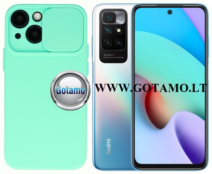 B-Private dėklas nugarėlė Xiaomi Redmi 10, Xiaomi Redmi Note 11 4G mobiliesiems telefonams mėtinės spalvos