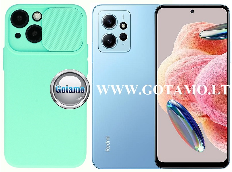 B-Private dėklas nugarėlė Xiaomi Redmi Note 12 4G mobiliajam telefonui mėtinės spalvos